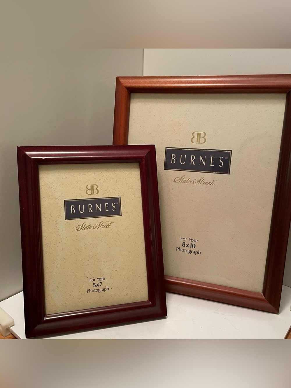 Burnes Of Boston State Street Wood Photo Frames Lot Of 2 5x7‎ And 8x10